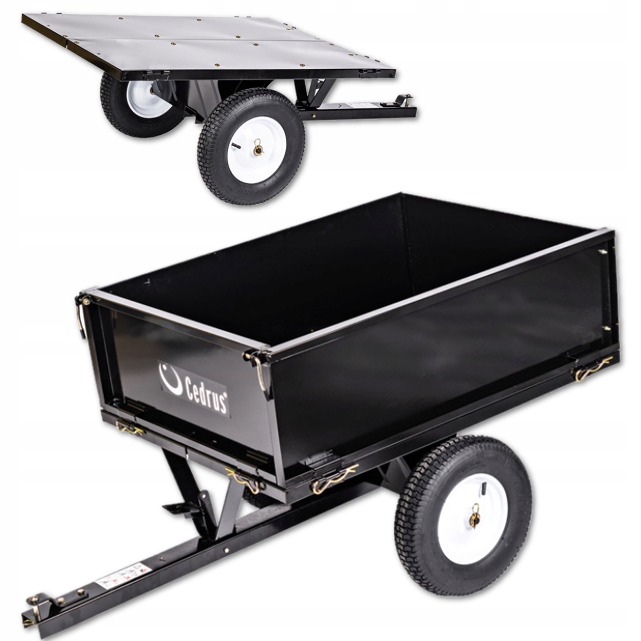 Wózek Przyczepka Przyczepa Do Traktorka Kosiarki 225kg Cedrus SP22124