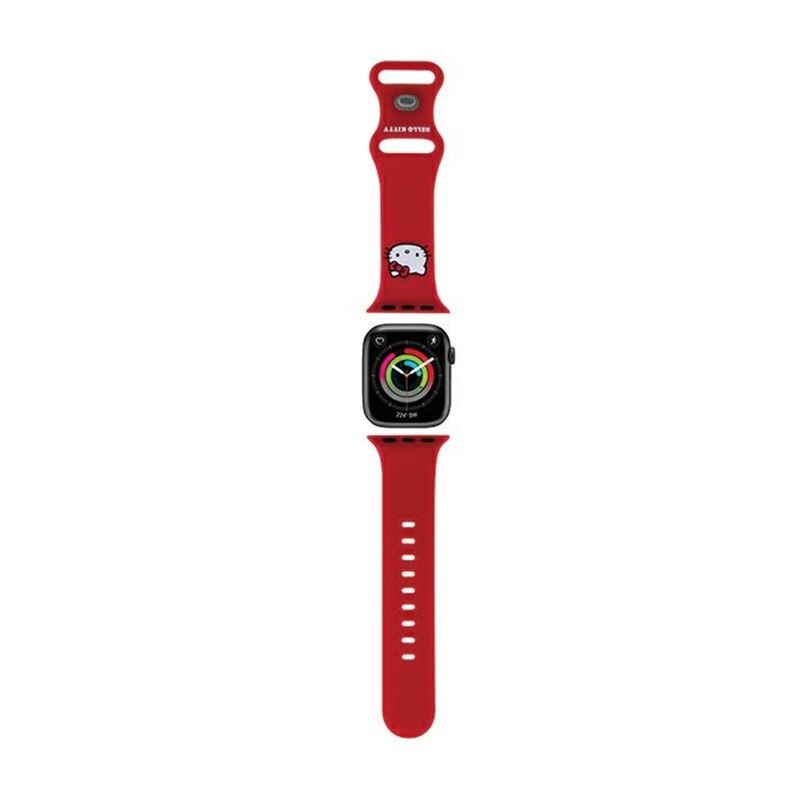 Hello Kitty Silicone Kitty Head – řemínek pro Apple Watch 38/40/41 mm (červený)