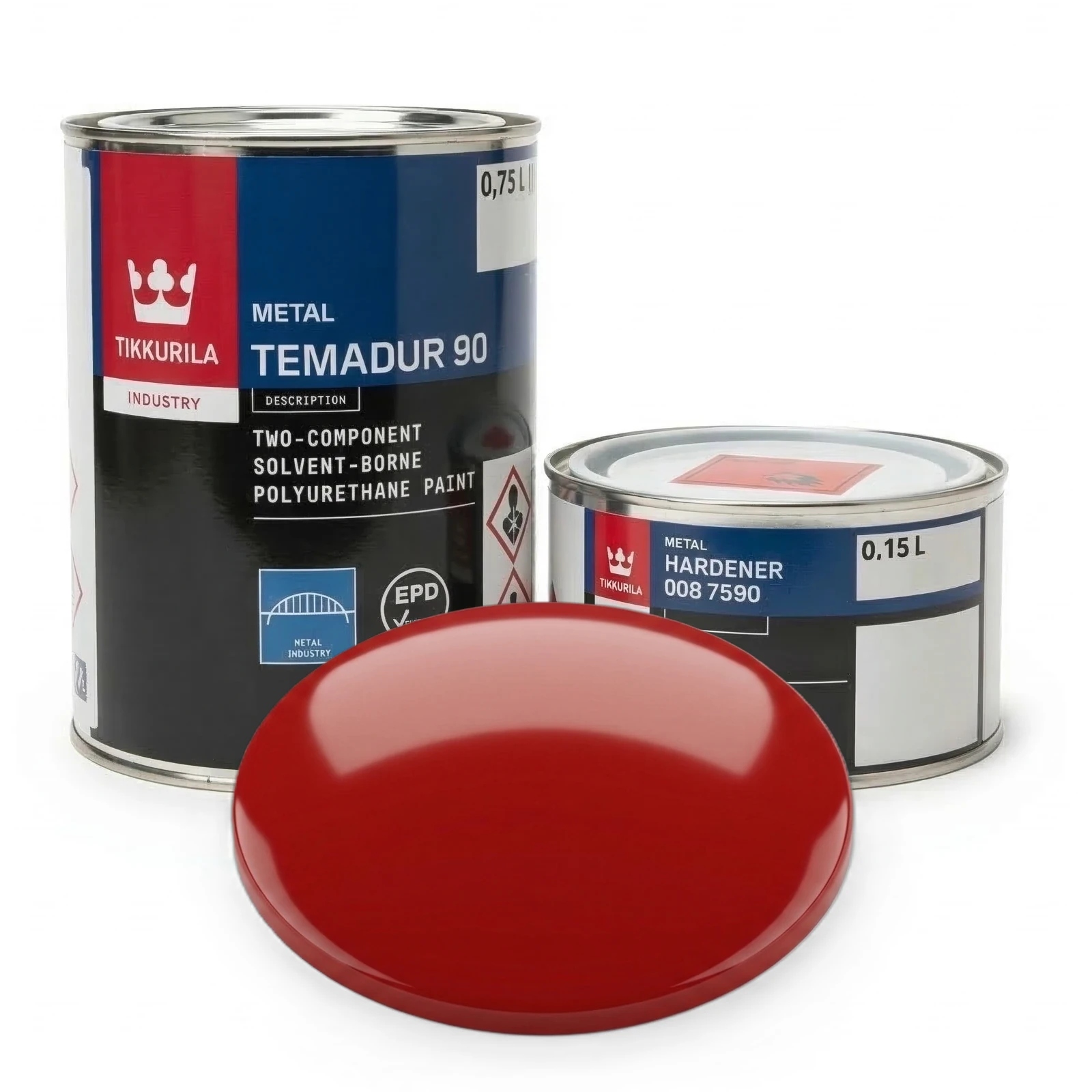 Farba Poliuretanowa Temadur 90 Massey Ferguson Czerwona Traktory 1L [ZESTAw