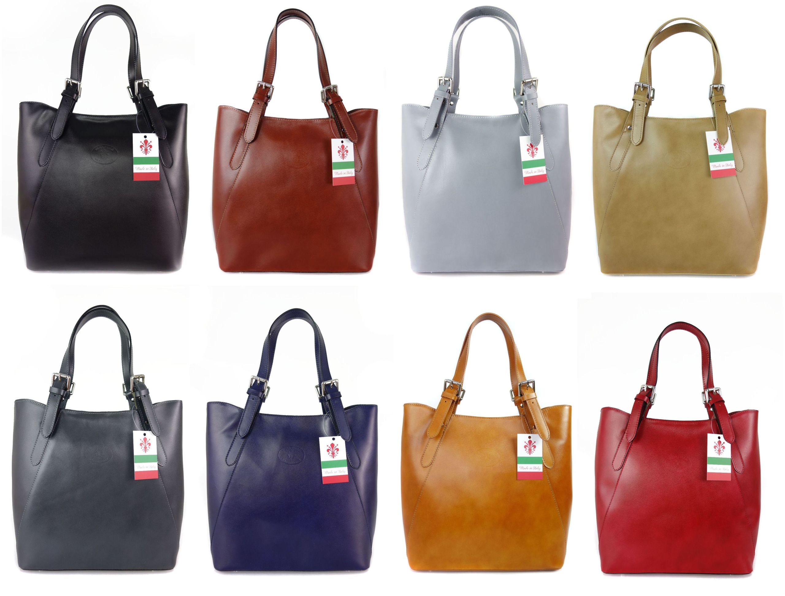 Włoska torebka A4 Vera Pelle kuferek teczka na ramię skóra kroko Płeć kobieta