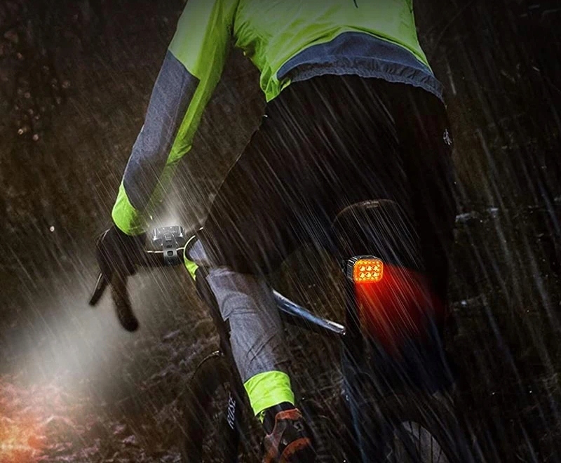 LAMPKA ROWEROWA LED PRZÓD MOCNA + TYŁ ZESTAW Waga 200 g