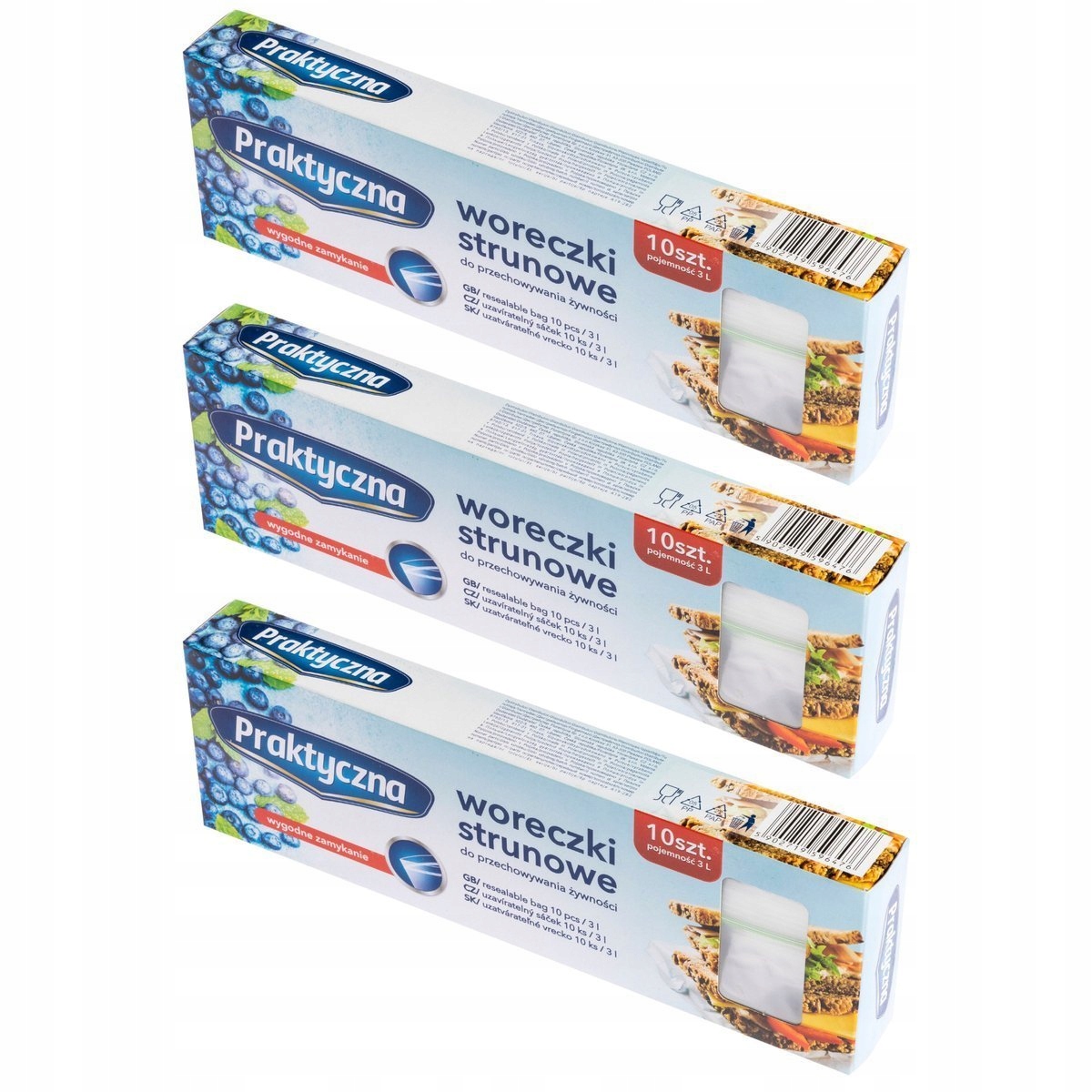 

Woreczki Strunowe Torebki Praktyczna 3L 3x10 Szt.