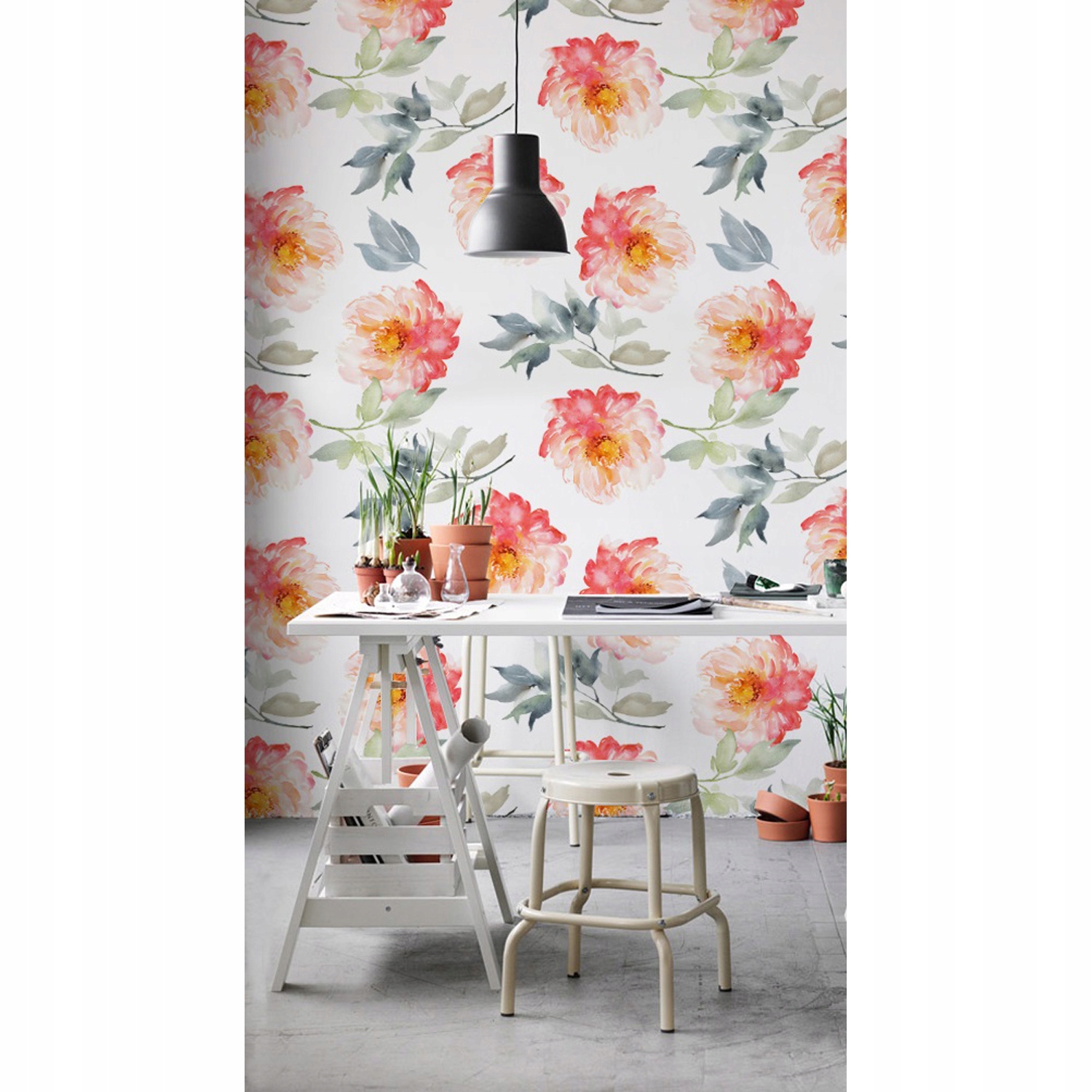 

Fototapeta Kwiaty wiosenne akwarelowe 250x104 cm