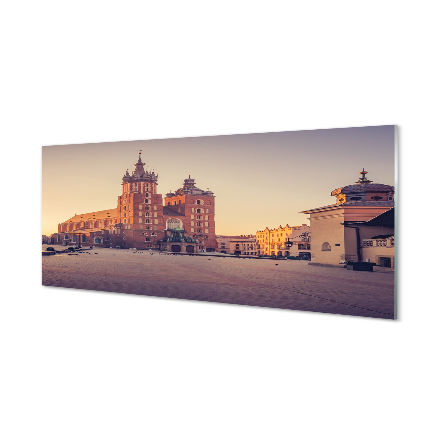 Akrylový obraz Krakov Kostel východ slunce 125x50