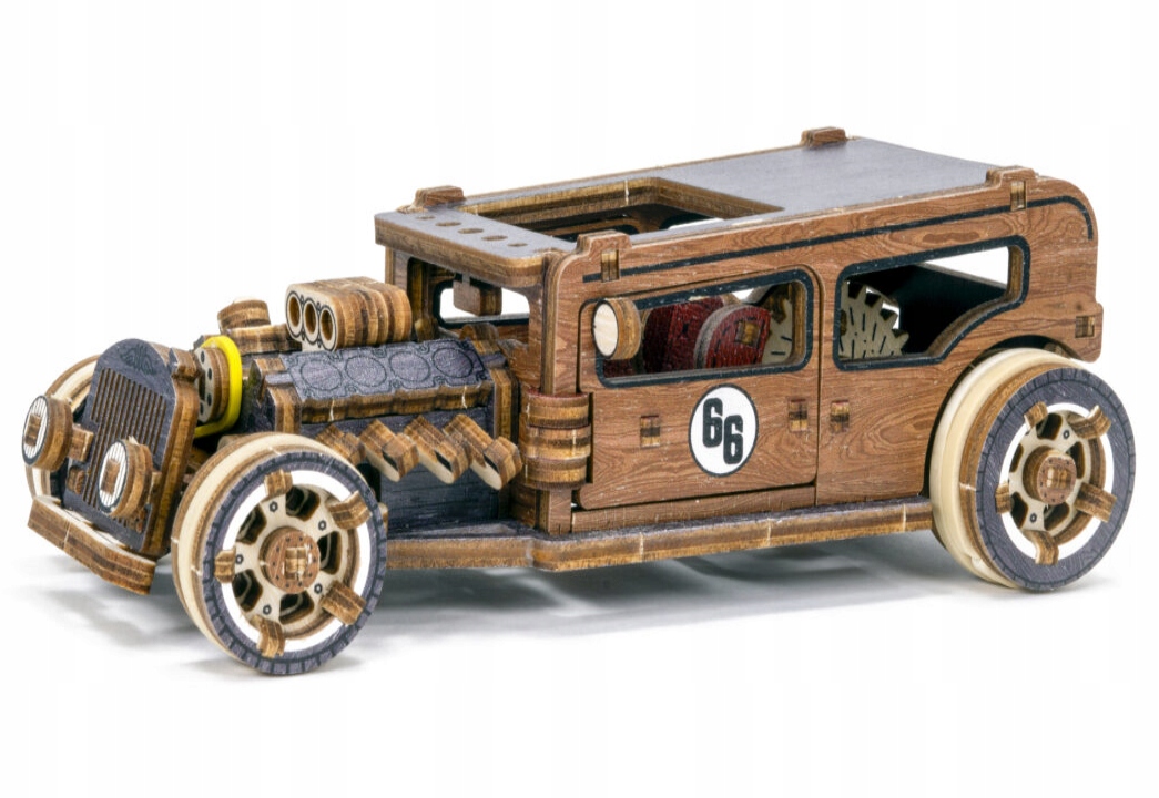 

Wooden City Hot Rod Limited kolorowy model 3D