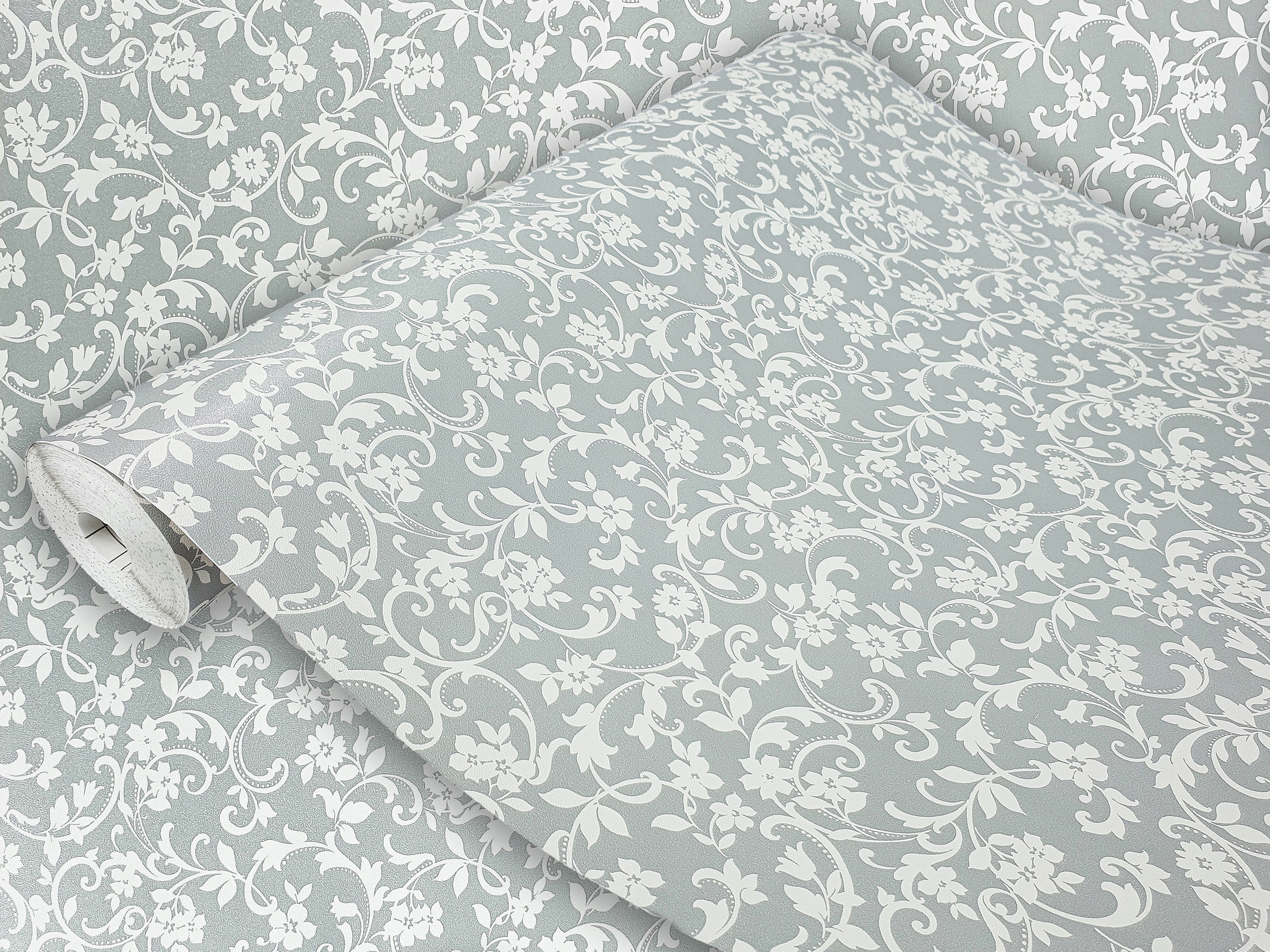 Dekorativní Fólie Ornament Šedá Lepicí dýha Pvc na nábytek Skříně Stěny