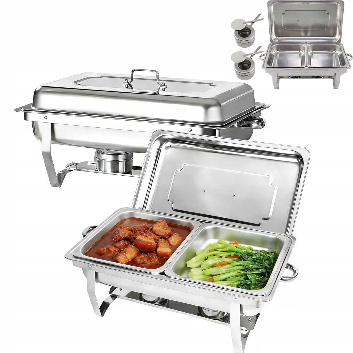 Podgrzewacz Bufetowy Do Potraw Gastronomiczny Catering Stal Nierdzewna 9 L