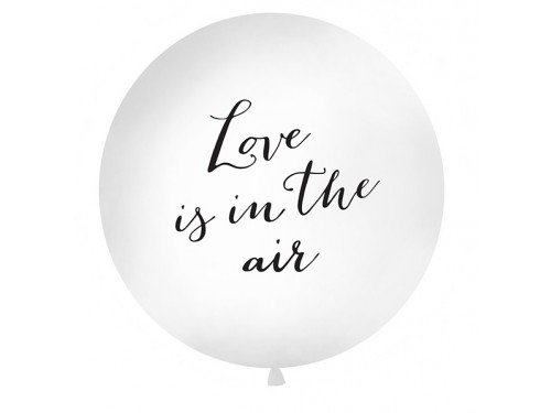 

Balon olbrzym Love is in the air - czarny napis 1m