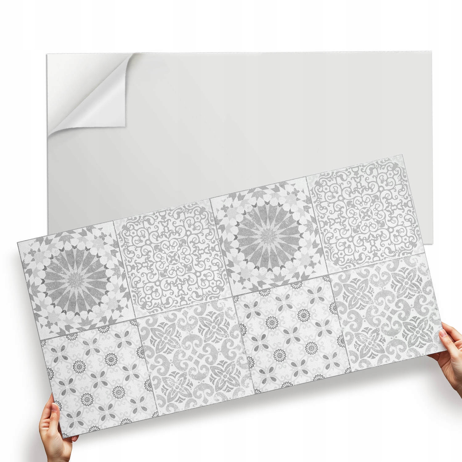 Vinylová podložka Samolepicí Květinově-geometrická kompozice 120 x 60 cm