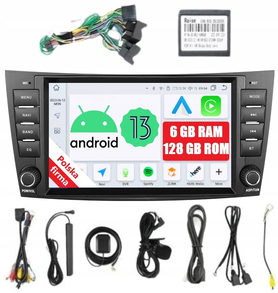 Rádio 2DIN Navigace Android Mercedes Benz Cls W219 6/128GB Dsp Carplay Lte