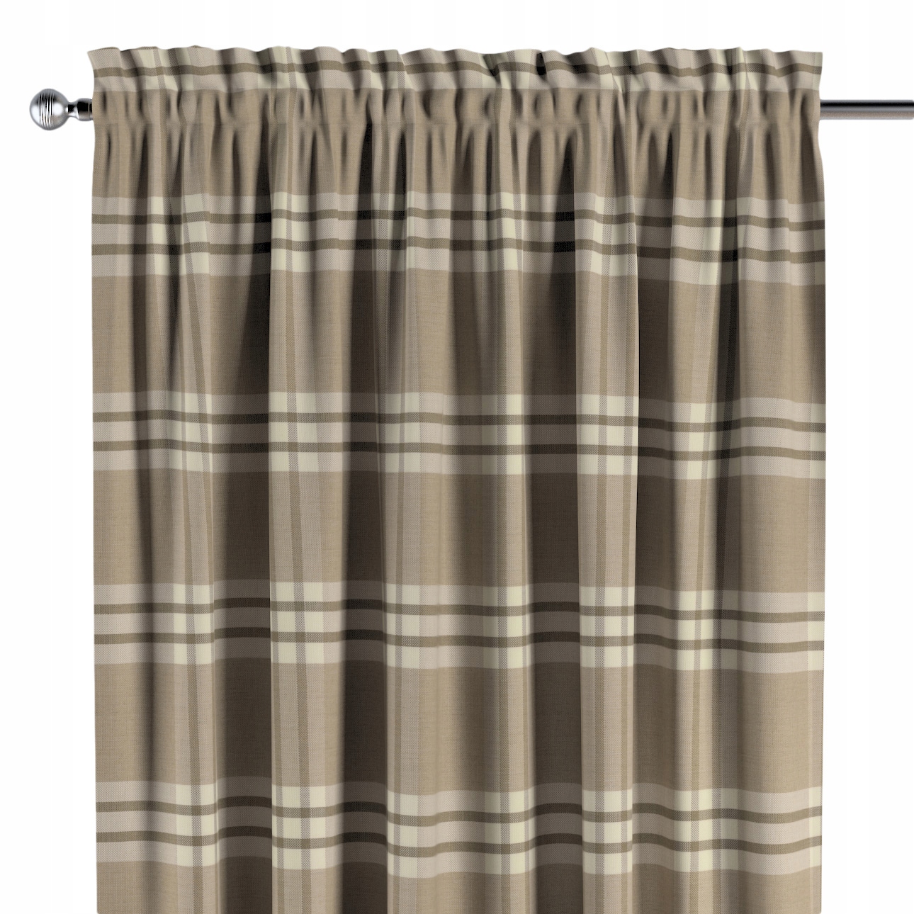 Závěs na kanálu s ofinou 1 ks 130x260 cm, béžová mřížka