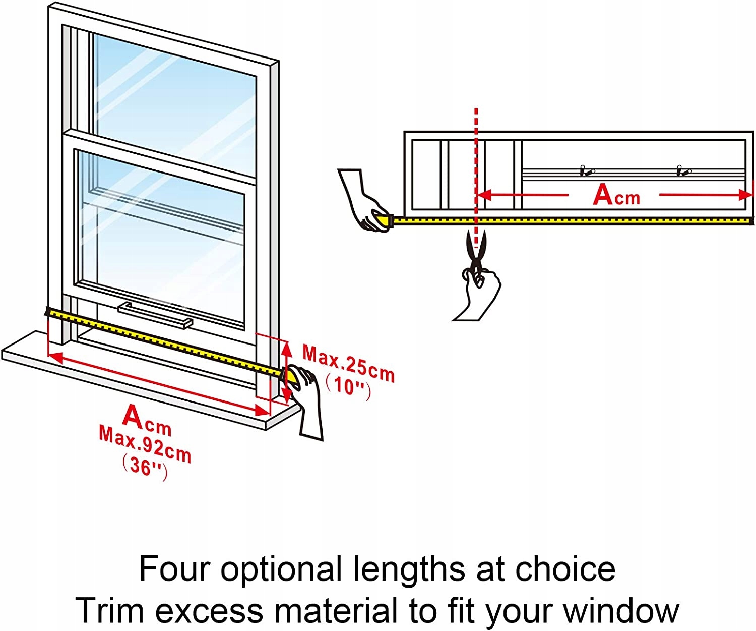 USZCZELKA OKIENNA DO KLIMATYZATORA OKNO 92X25CM Marka inna