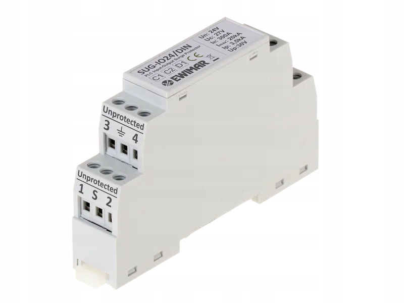 Omezovač přepětí pro digitální porty Plc SUG-IO24/DIN
