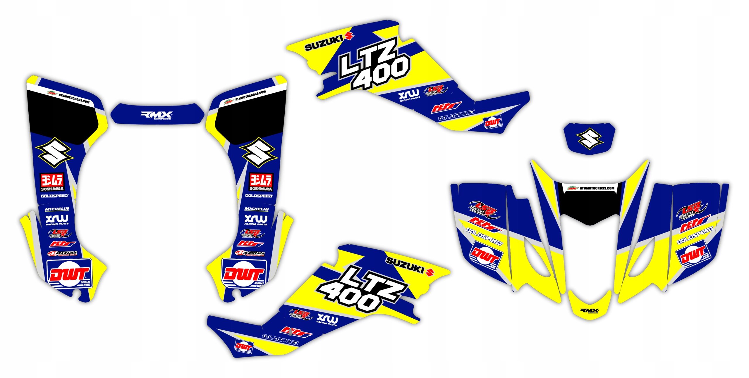 Dýha nálepky štvorkolka Suzuki Ltz 400 2003-2008