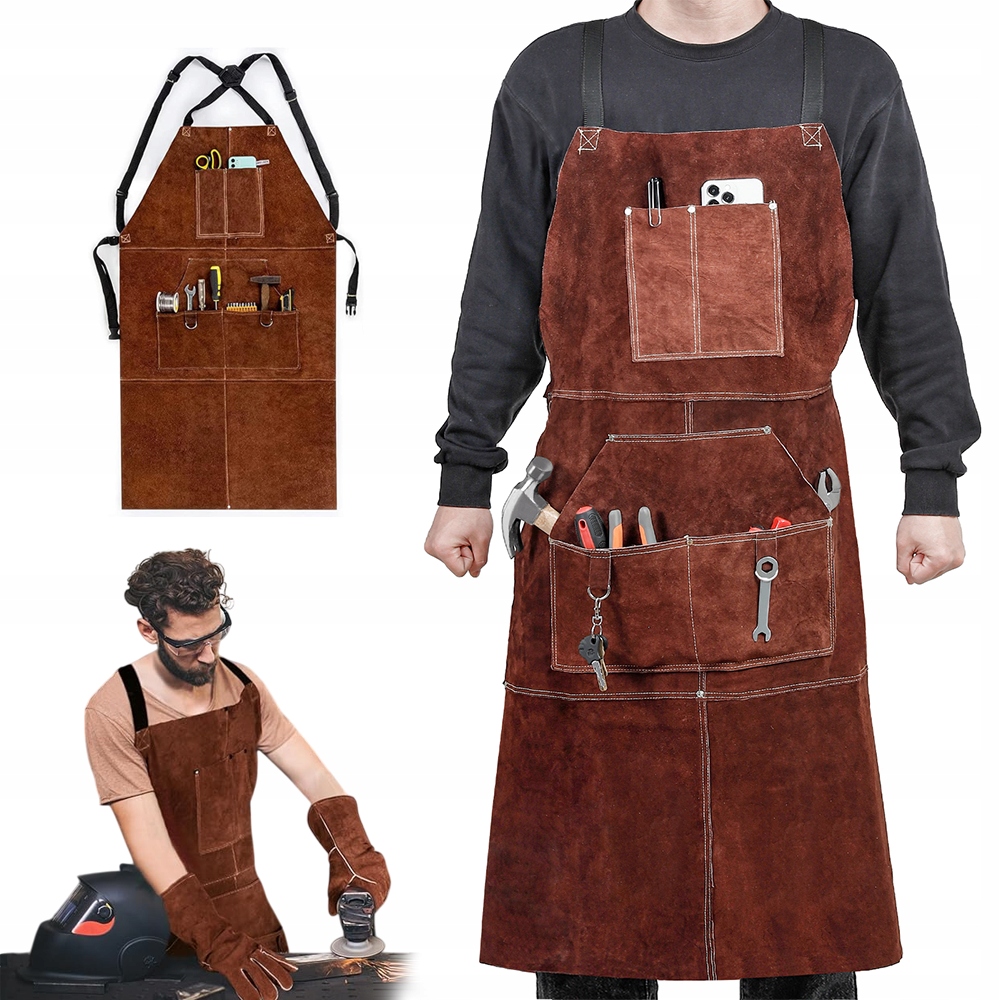 Svařovací Zástěra S Tepelnou Žáruvzdornou Izolací 60*105 CM Pro Opracování Kovu