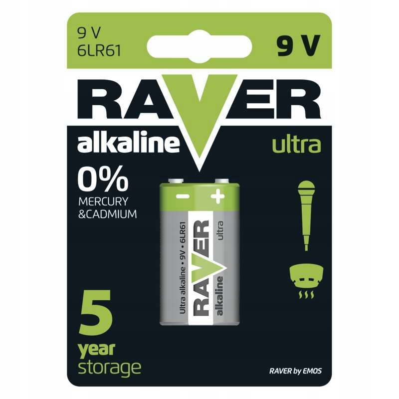 

Bateria alkaliczna Raver Emos 6F22 9V 6LF22 Ultra