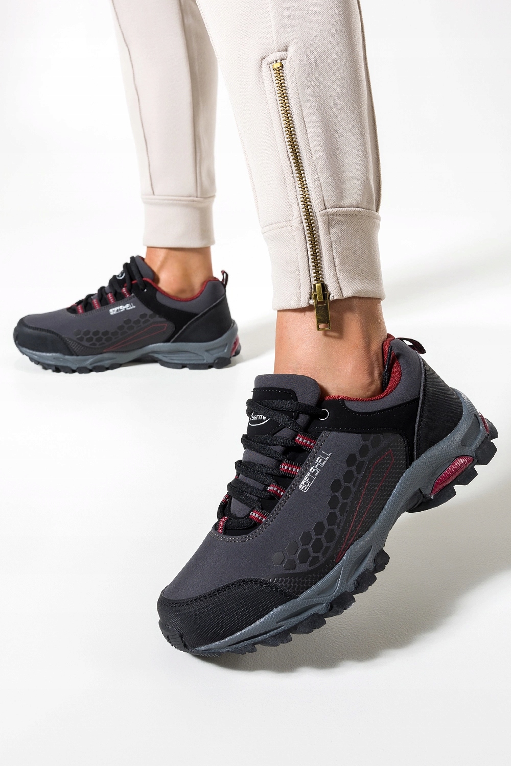 BUTY TREKKINGOWE DAMSKIE GÓRSKIE TURYSTYCZNE SPORTOWE SOFTSHELL LEKKIE r 40 Oryginalne opakowanie producenta pudełko