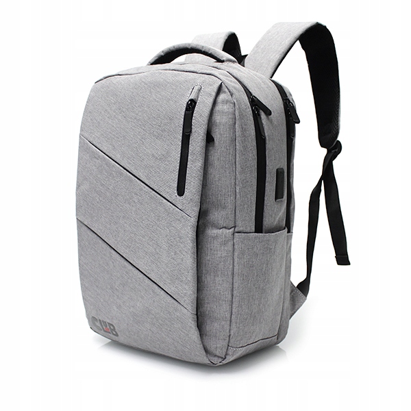 Club_49 Batoh na notebook Šedý s Usb Univerzální turistický obchodní