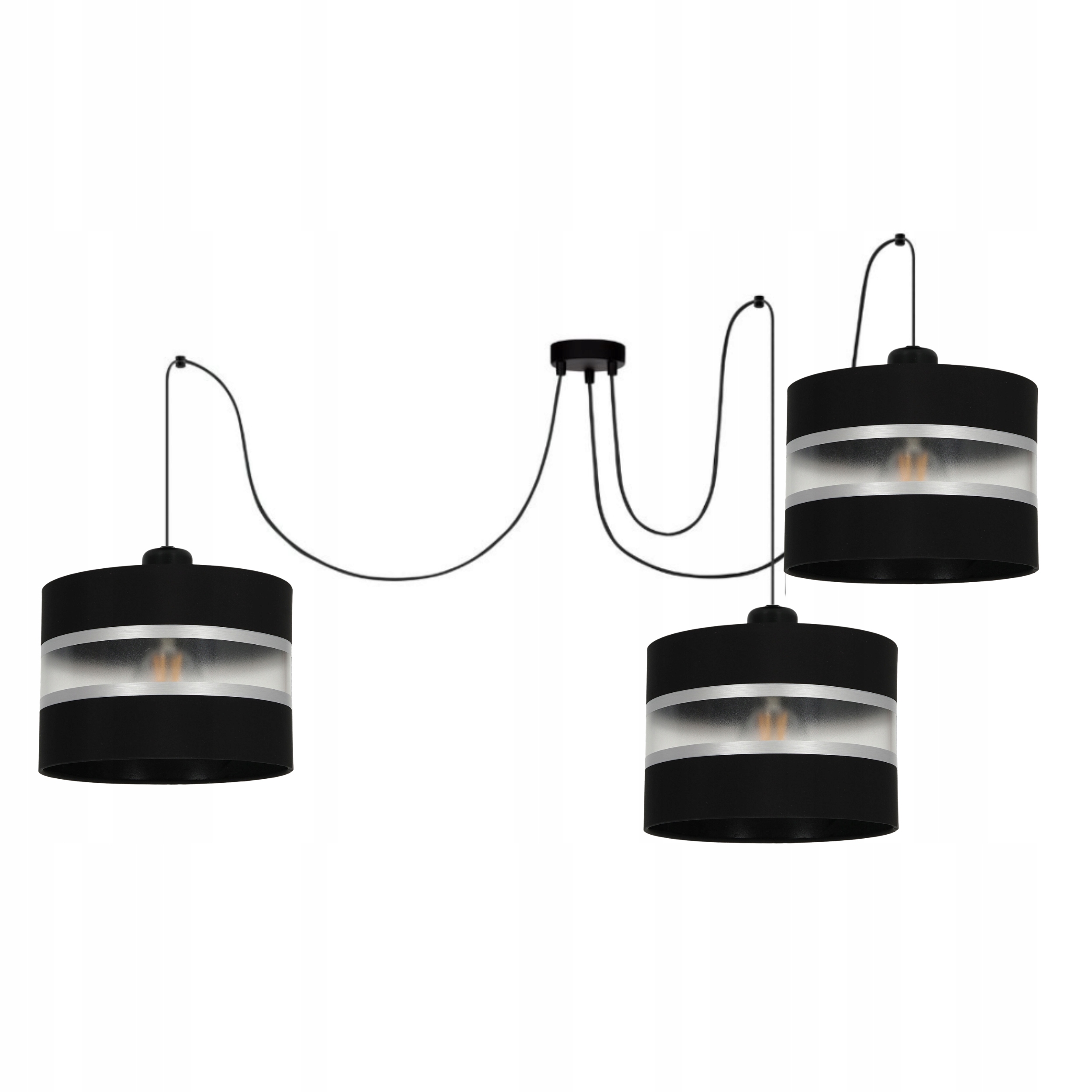 Závěsná Stropní Lampa S Lustrem Pavouk Stříbrná