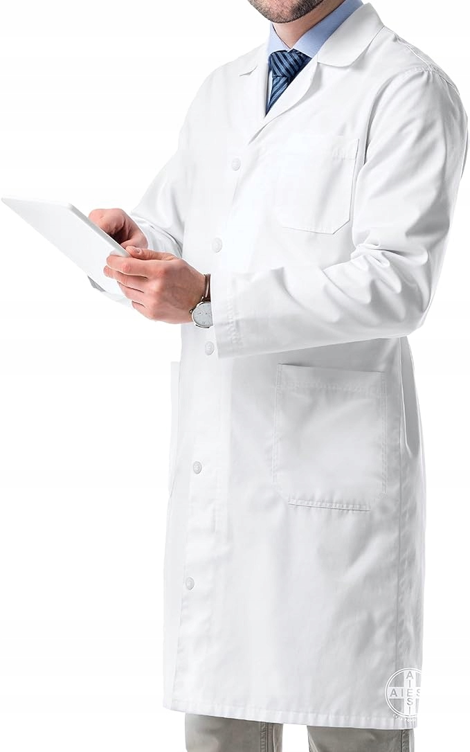Fartuch medyczny Aiesi laboratoryjny bawełnianyroz. 44 biały
