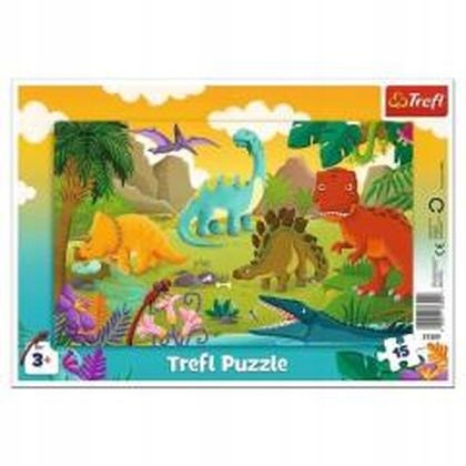 Puzzle ramkowe 15 Dinozaury TREFL /Trefl