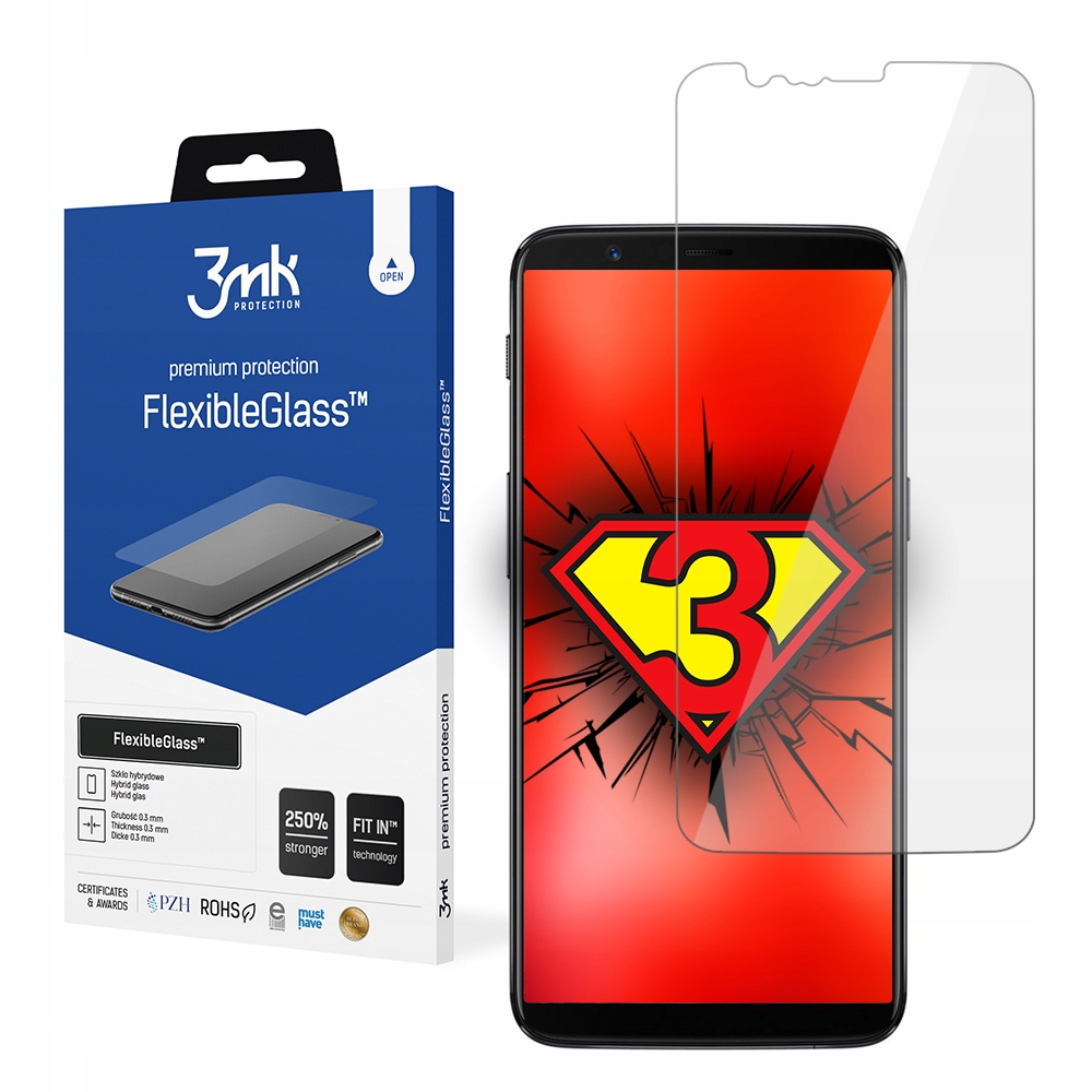 

Nietłukące szkło hybrydowe 3mk do OnePlus 5T