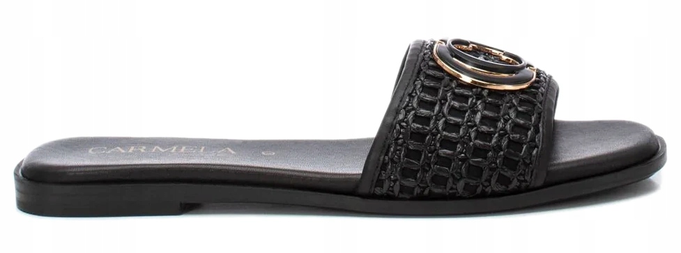 Carmela černé dámské kožené nazouváky ploché pro každodenní nošení 37