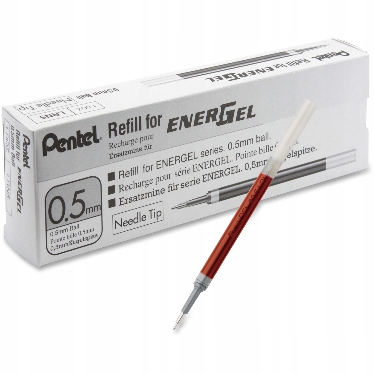 

12 x wkład Pentel Energel 0,5mm LRN5 czerwony