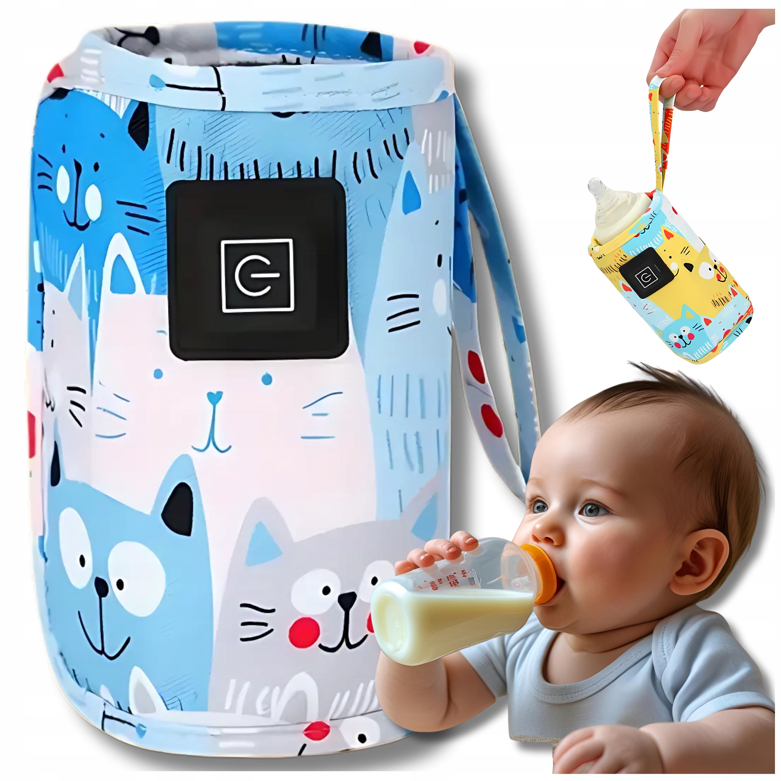 PODGRZEWACZ DO BUTELEK USB PODRÓŻNY MLEKA NIEMOWLĄT TORBA TERMICZNA