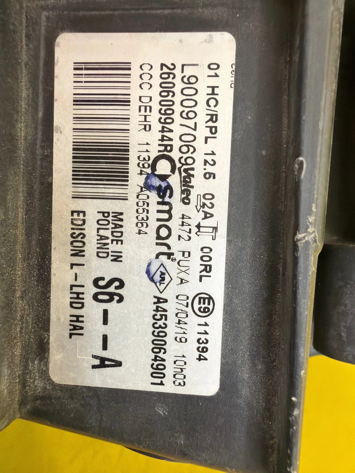 light left front Smart Forfour 3 III A453 W453 Led 2016- 260609944R