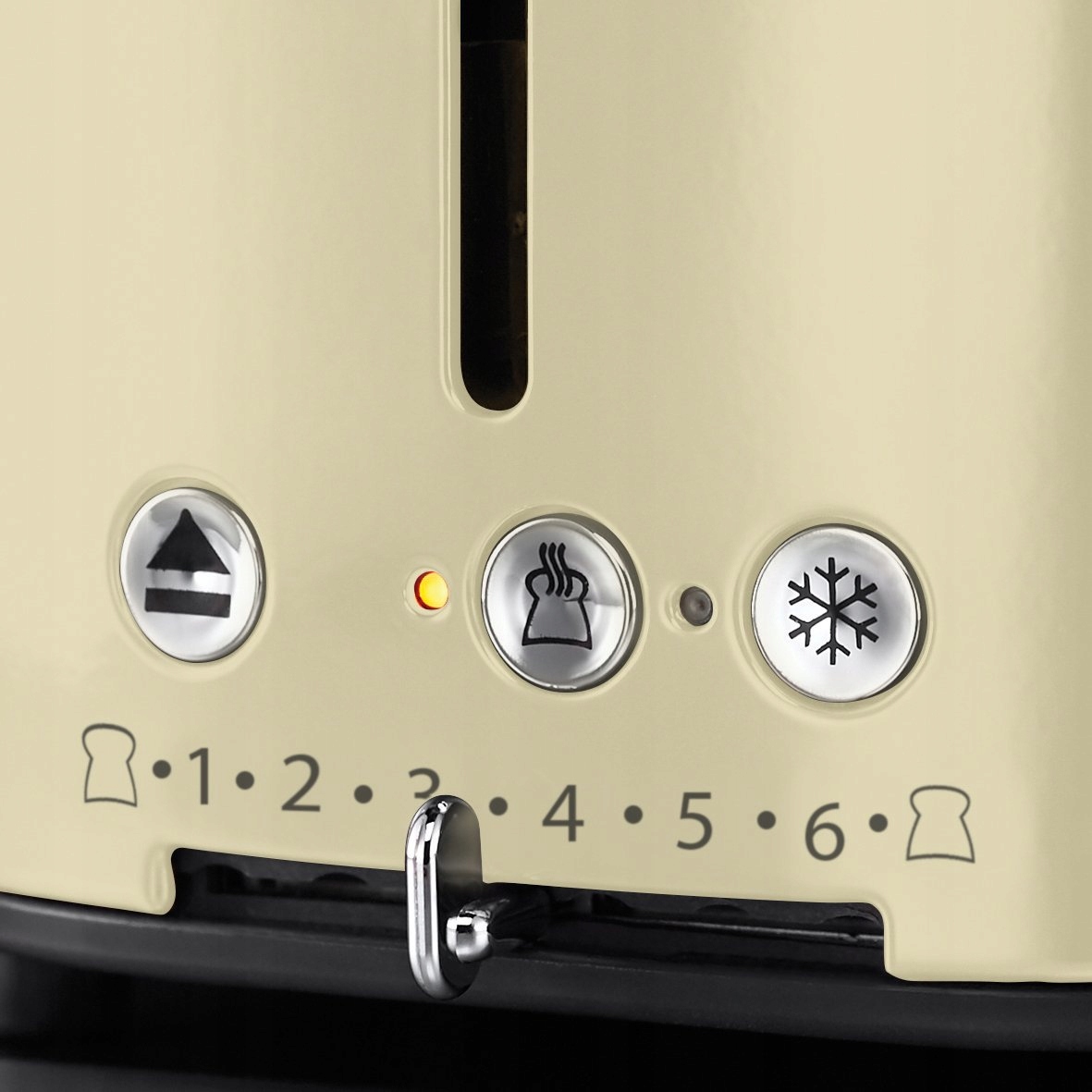 RUSSELL HOBBS Toster Retro Kremowy Stalowy 2 Kromki 1300W 6 Stopni — miniatura 4