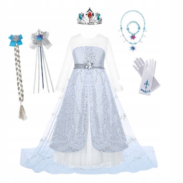 STRÓJ PRZEBRANIE SUKIENKA ELZA ELSA ZESTAW 116/122 Marka Hopki