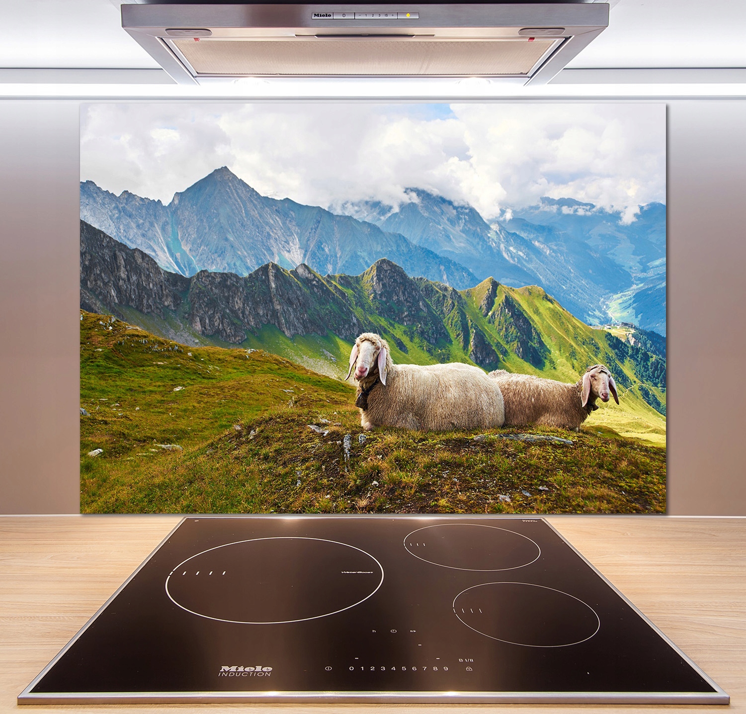 

Panel do kuchni Owce w Alpach 100x70 cm + Klej