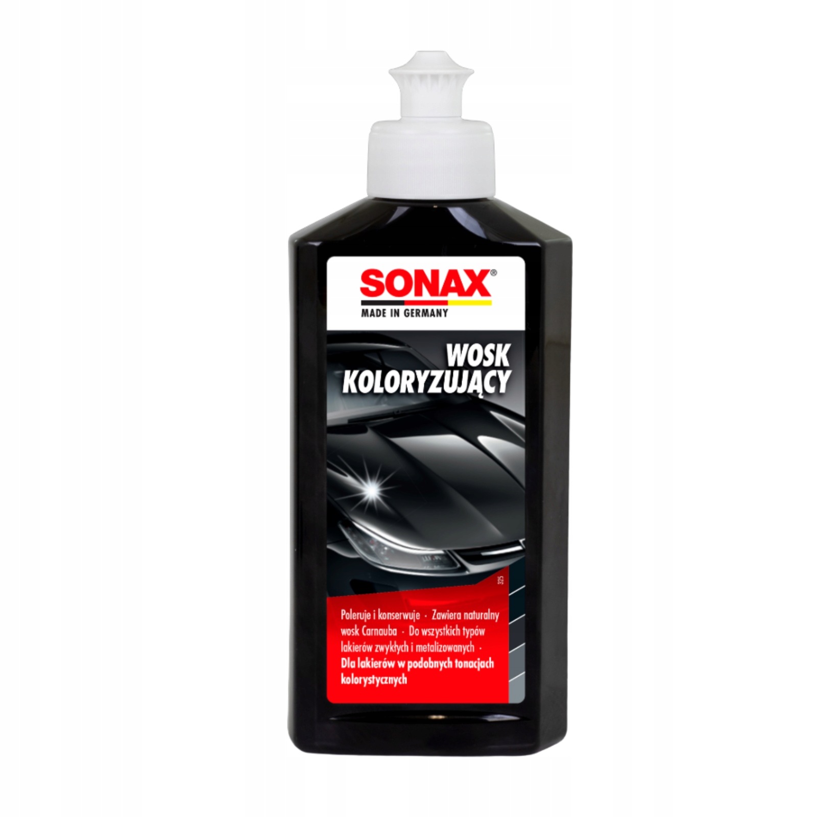 Sonax Wosk Koloryzujący Nano Pro Czarny 250 ml Carnauba Nadaje Połysk
