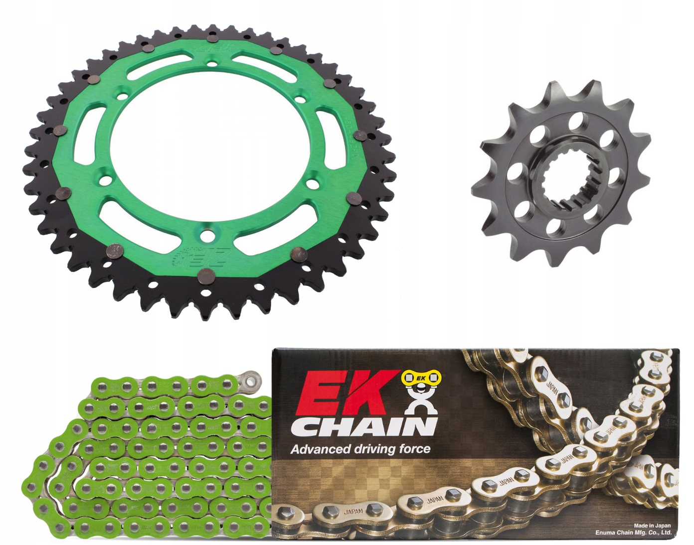 Pohonná Sada Ek Kawasaki Kx 125 K5 98 Zelená