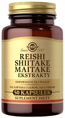 Solgar Reishi Shiitake Maitake ekstrakty 50 kapsułek Układ krwionośny