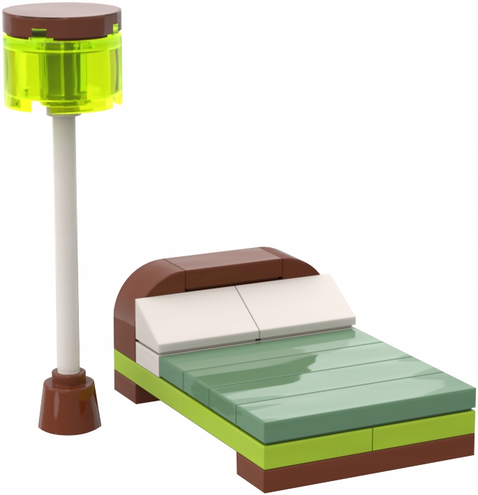 

Mebelki Łóżko lampa mały zestaw z klocków Lego