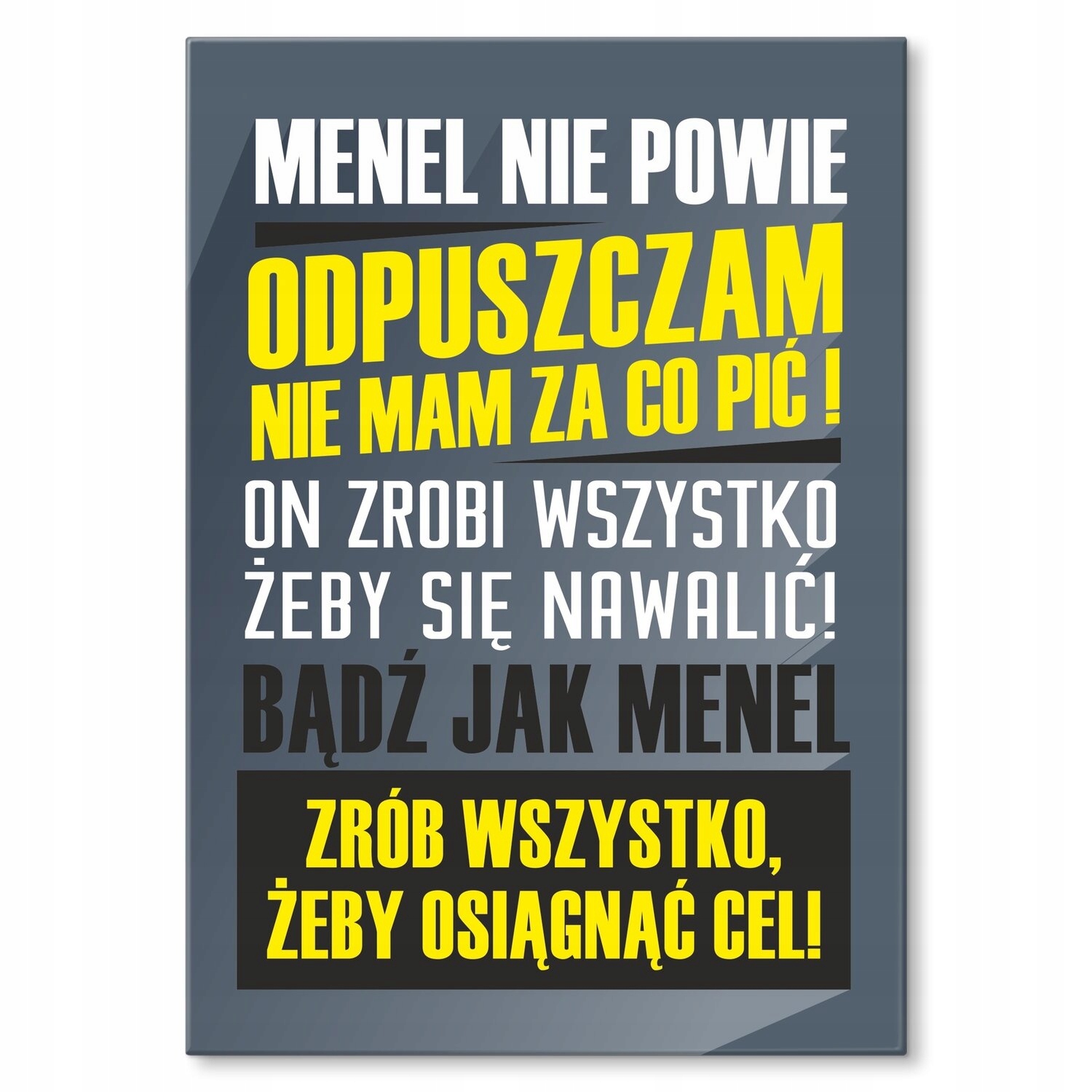 Kovový plakát menel neřekne Štítek Plech 30 x 42 cm Dárek