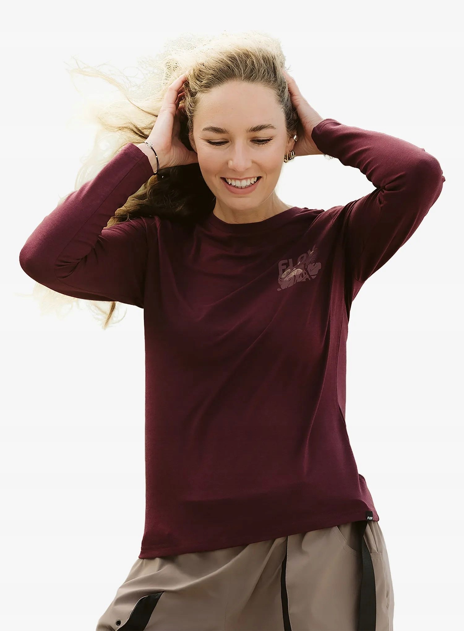 Bluza damska bez kaptura Flov Paria purple L
