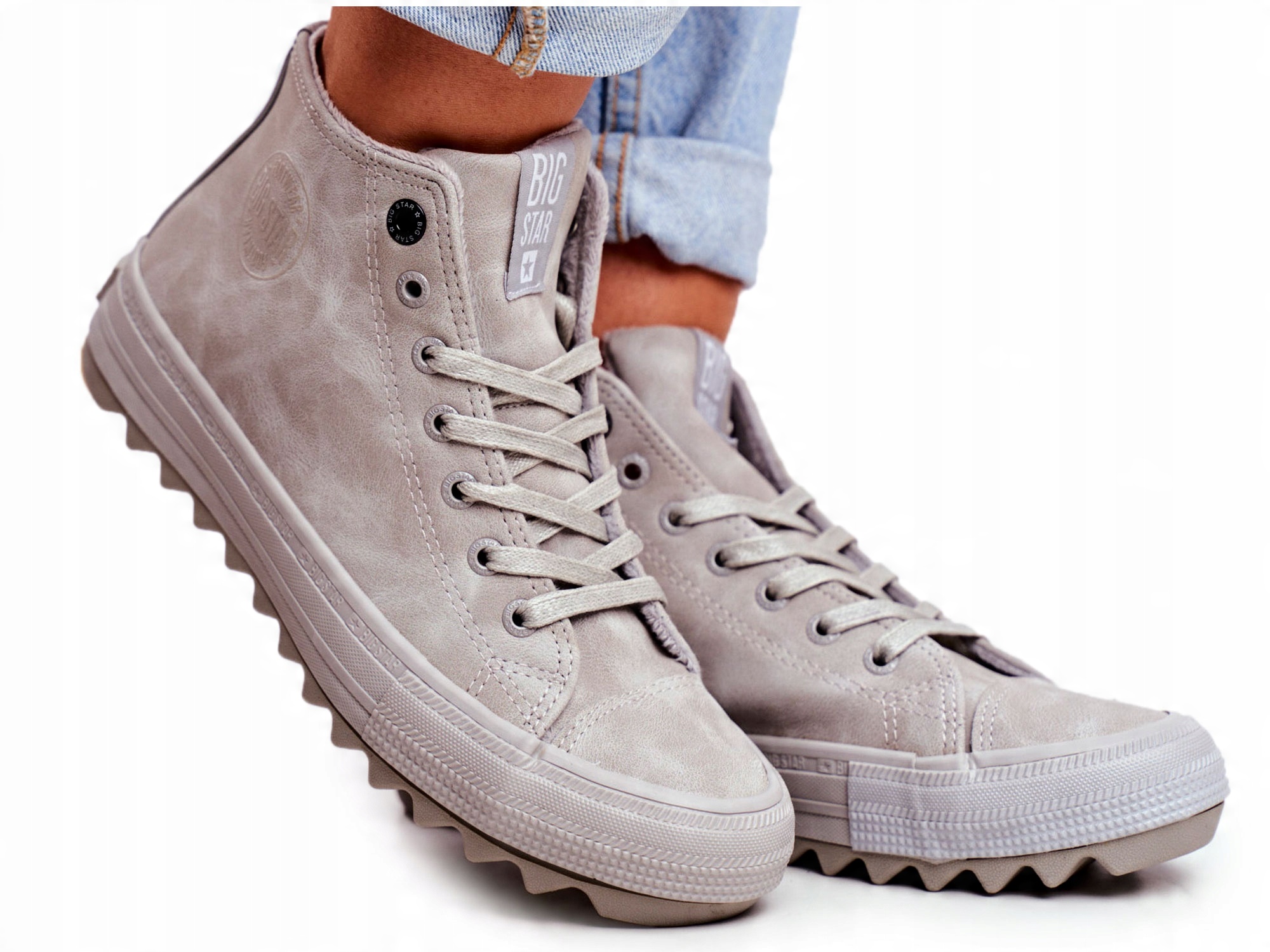 

Ciepłe Wysokie Trampki Big Star GG274070 Szare 39