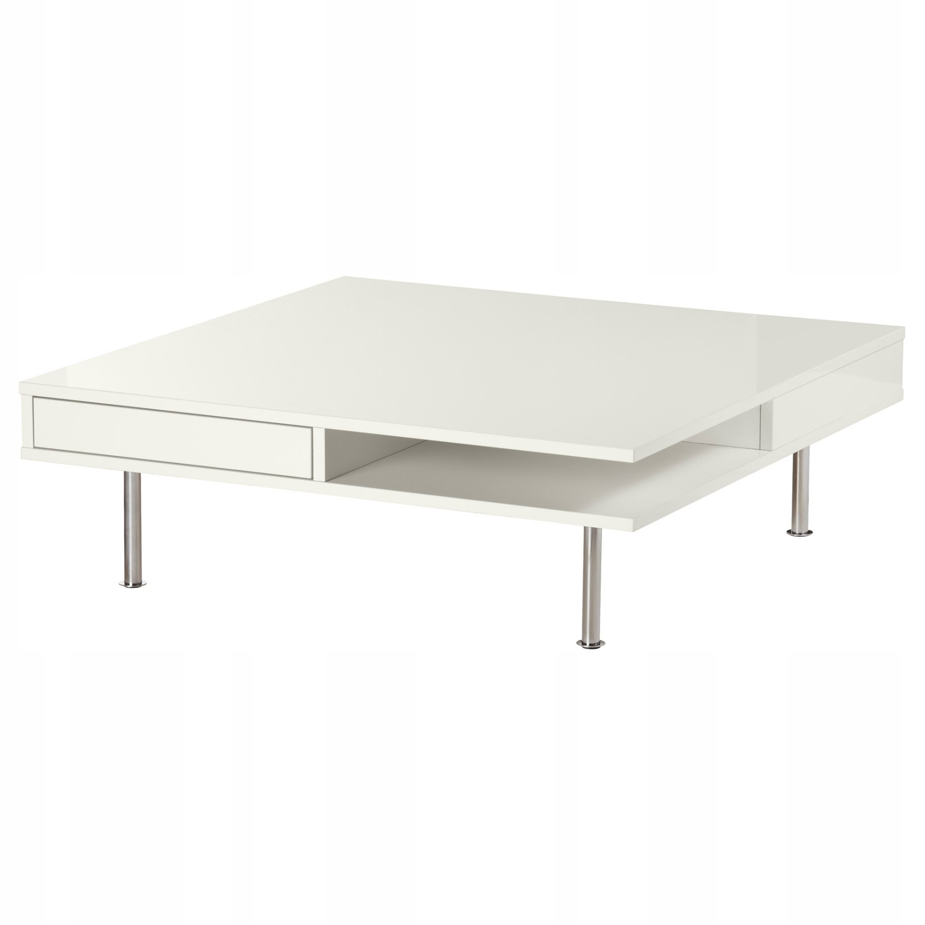 Ikea Tofteryd stolik kawowy, biały połysk 95x95 cm