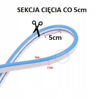 Neon LEDOWY FIOLETOWY SILICONE 24V IP67 6x12 1m Marka Led Expert