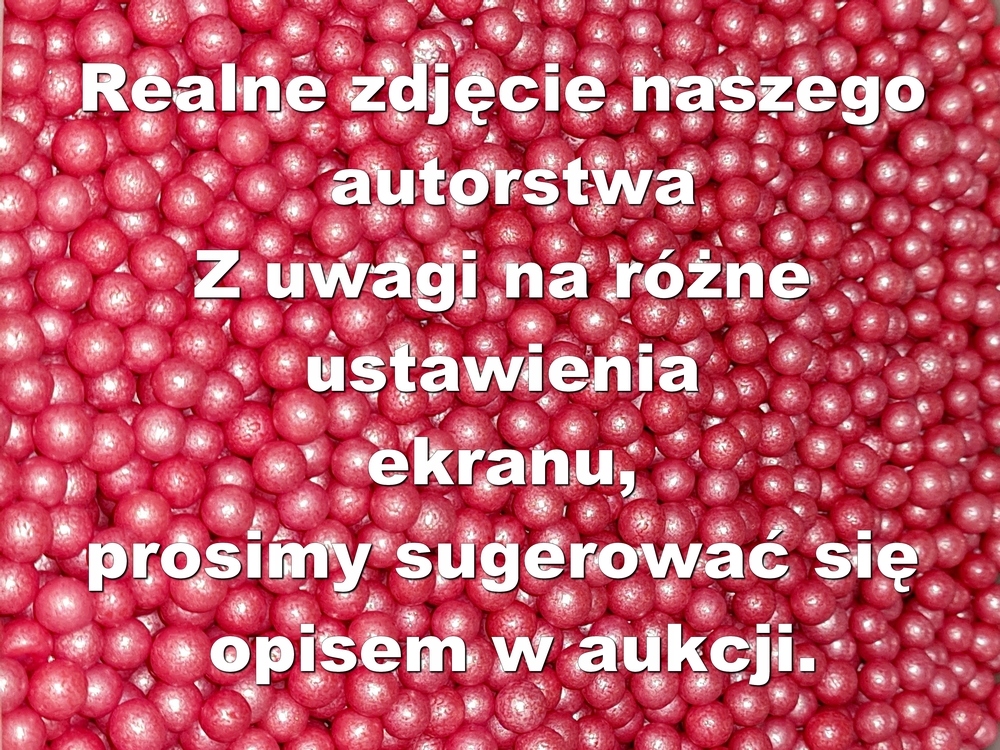 PEREŁKI NABŁYSZ. CZERWONE POSYPKA TORT 4-5mm 20g Marka Deco