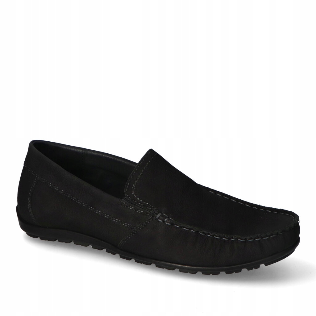 Mokasíny Pan 1420 Černé nubukové 40