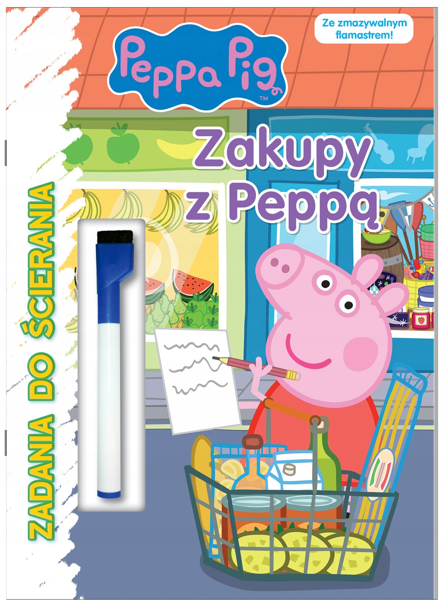 

Peppa Pig. Zadania do ścierania flamaster pisak