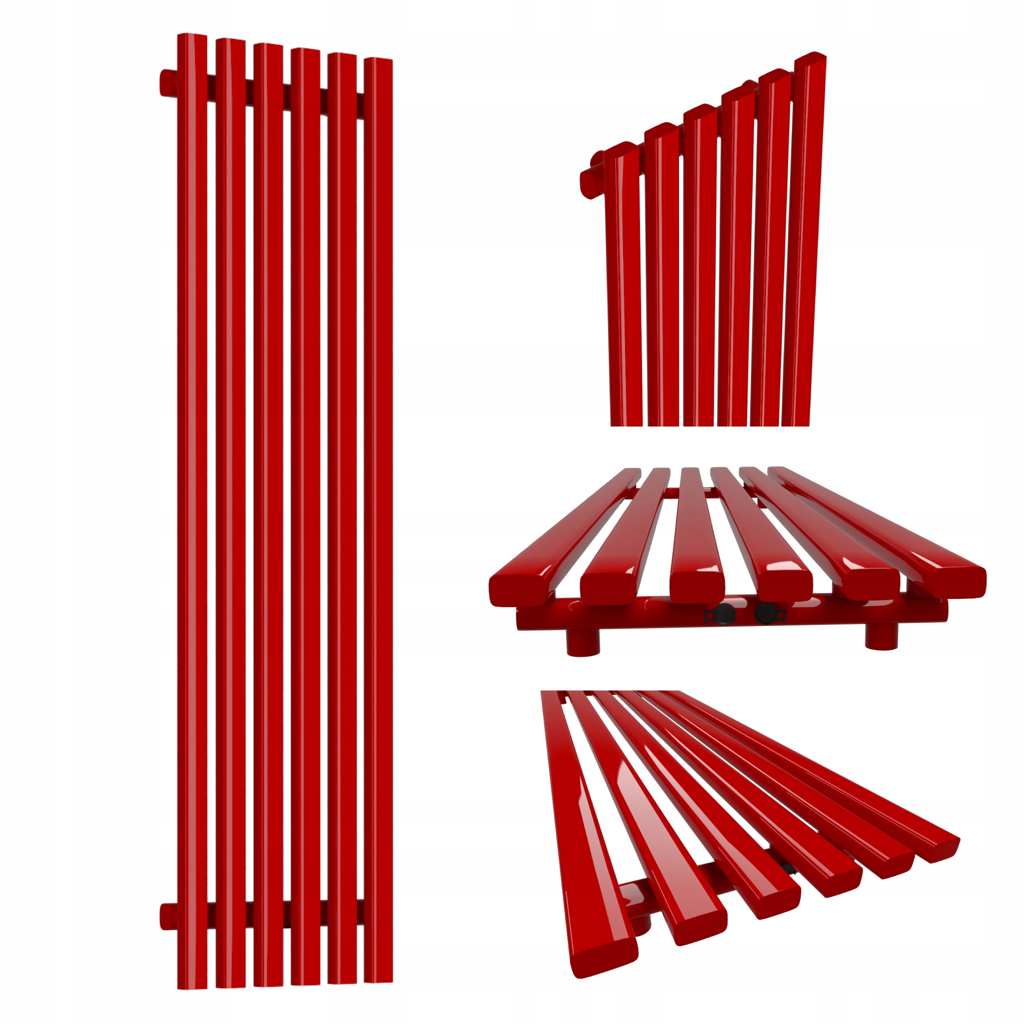 Dekorativní radiátor HORYZONT6 160x45 červený