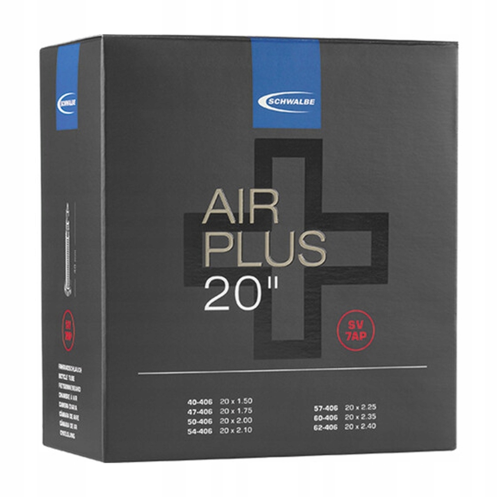 

Schwalbe Air Plus Dętka 20x1.50-2.40 Presta 40mm