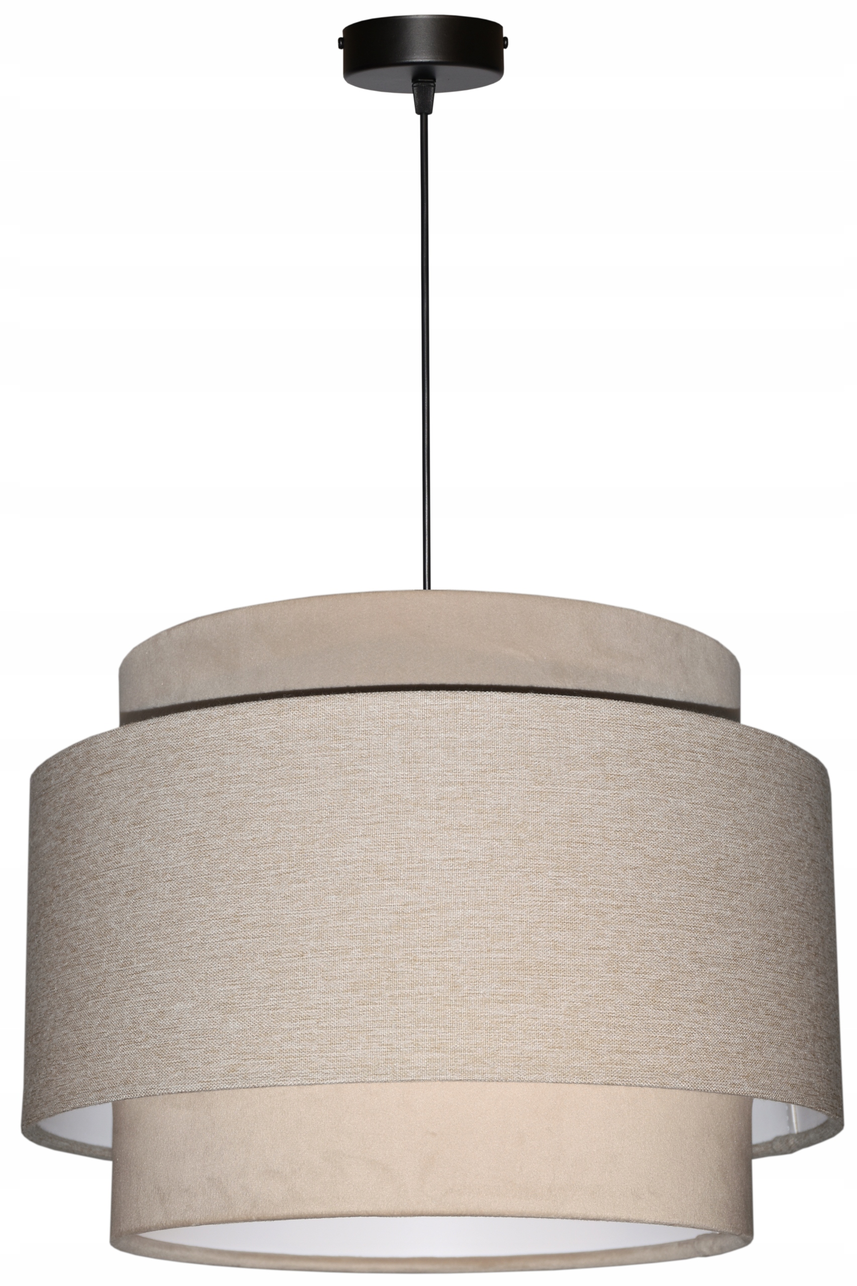 Závěsná stropní lampa Zwis Lustr Abażur 45/30 cm E27 Béžová Avola