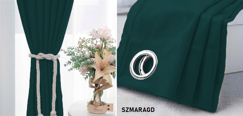 GRUBA ZASŁONA VELVET 140x260 WELWET WELU PRZELOTKI Styl Nowoczesny