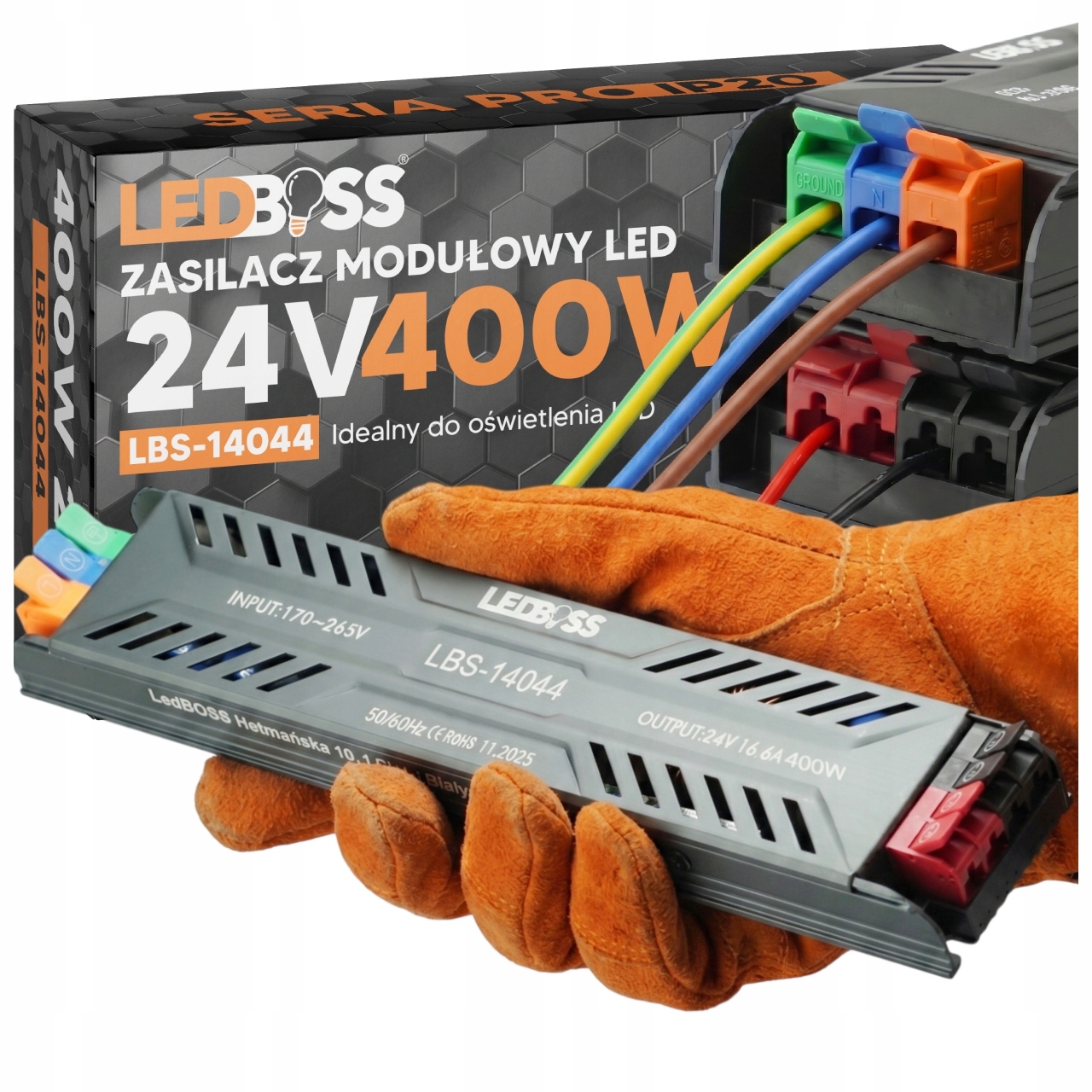 Zasilacz Led Cctv 400W 24V 16A Napięciowy Transformator